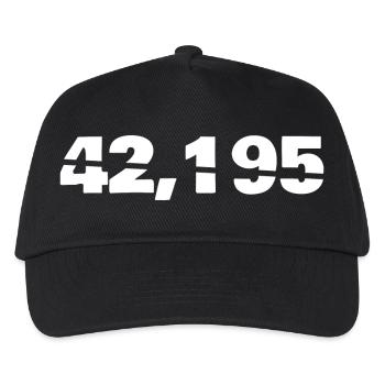Marathon - 42,195 - Kinder Basecap - Schwarz - Vorne