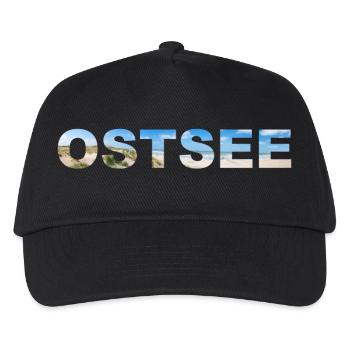 Baltique Inscription Panorama - Casquette de baseball Enfant - noir - Devant