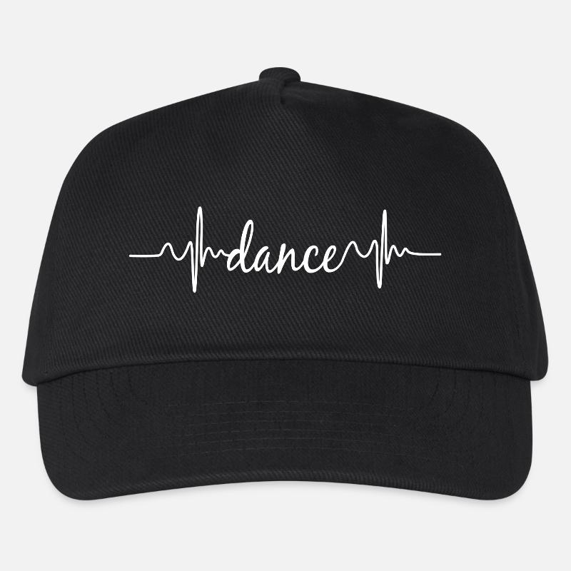 Herzschlag EKG Tanzen Dance Walzer Geschenk - Kinder Basecap - Schwarz