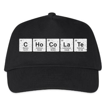Chocolate chemical elements chemistry shirt gift - Kids’ Baseball Cap - black - Front