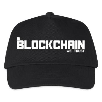 Dans CHAIN BLOCK nous faisons confiance - T-shirt Kypto - Simple - Casquette de baseball Enfant - noir - Devant