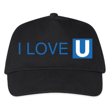 I Love Subway Blue Gift Idea - Kids’ Baseball Cap - black - Front