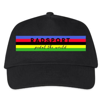 Radsport Weltmeister - Kinder Basecap - Schwarz - Vorne