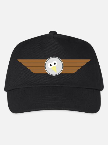Vogel Flugabzeichen - Kinder Basecap - Schwarz