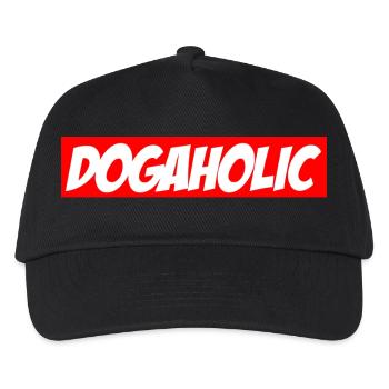Dogaholic Hunde Schäferhund Labrador Shirt - Kinder Basecap - Schwarz - Vorne