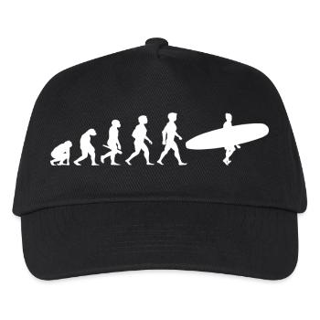 Herzschlag Surfing Surfer Surfboard Wellenreiten - Kinder Basecap - Schwarz - Vorne