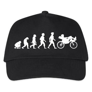 Evolution couché vélo couché cyclisme vélo - Casquette de baseball Enfant - noir - Devant