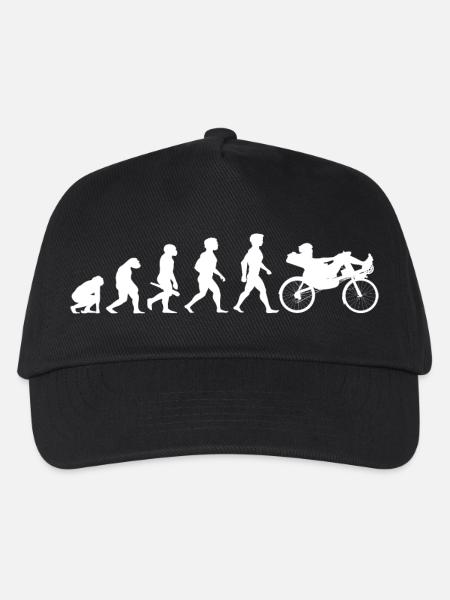 Evolution Liegerad Liegefahrrad Fahrrad Radsport - Kinder Basecap - Schwarz