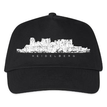 Heidelberger Schloss (Vintage/Weiß) Heidelberg - Kinder Basecap - Schwarz - Vorne