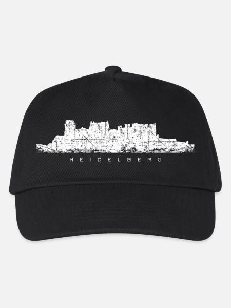 Heidelberger Schloss (Vintage/Weiß) Heidelberg - Kinder Basecap - Schwarz
