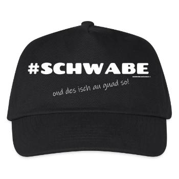 Des Gottes schönste Gabe ist der Schwabe - Kinder Basecap - Schwarz - Vorne