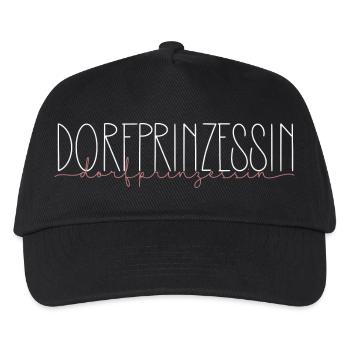 Dorfprinzessin Dorf Prinzessin Paare Geschenk - Kinder Basecap - Schwarz - Vorne