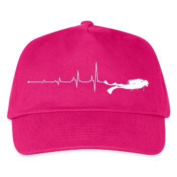 Heartbeat scuba diving - Kids’ Baseball Cap - fuchsia - Front