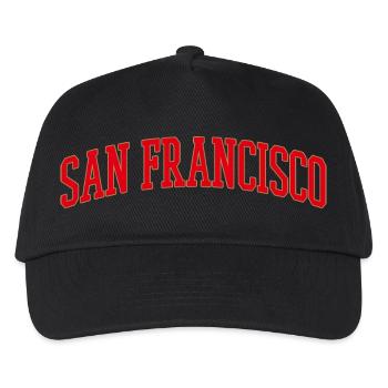 San Francisco Bogen Schriftzug - Kinder Basecap - Schwarz - Vorne
