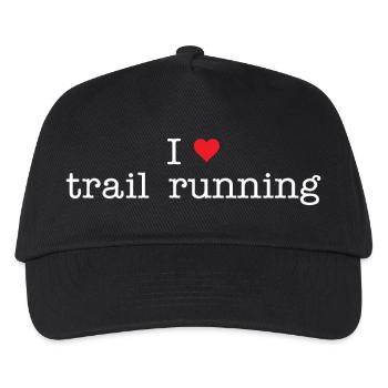 I Love Trail Running - Kids’ Baseball Cap - black - Front