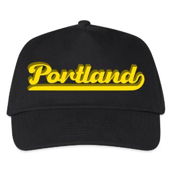 Portland Retro Script - Kinder Basecap - Schwarz - Vorne