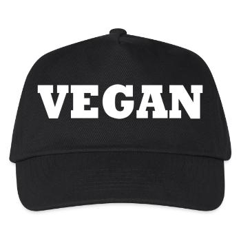 Vegan - Kinder Basecap - Schwarz - Vorne