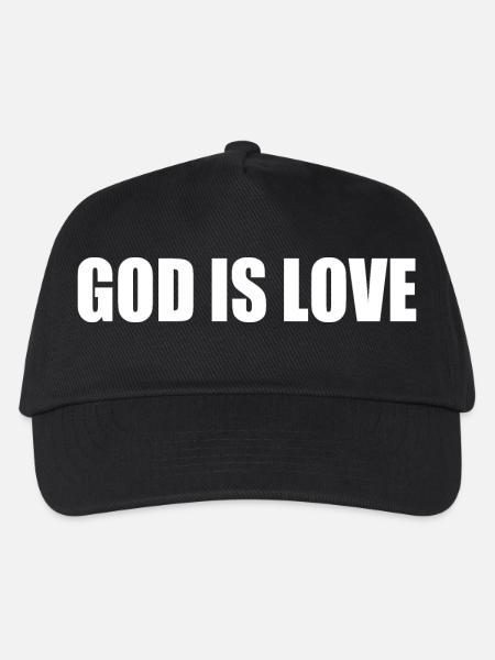 God is love - Kinder Basecap - Schwarz