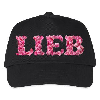 Lieb mit Rosenblättern geschrieben - Kinder Basecap - Schwarz - Vorne