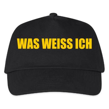 Was weiss ich - Kinder Basecap - Schwarz - Vorne