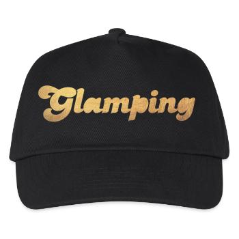 Glamping Gold Camper Camping vibes Van Life Fan - Kids’ Baseball Cap - black - Front