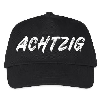 80. Geburtstag - Achtzig - 80 - Kinder Basecap - Schwarz - Vorne