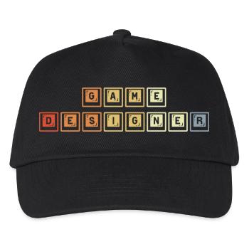 Game Design Vintage - Kinder Basecap - Schwarz - Vorne