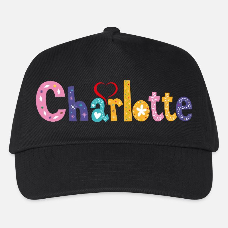 Charlotte Familie Charlotte Name Benutzerdefinierter Geburtstag - Kinder Basecap - Schwarz