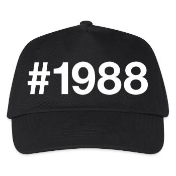 1988 Hashtag 38. Geburtstag 38 Jahre - Kinder Basecap - Schwarz - Vorne