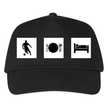 Design Thème Sport et Repas - Casquette de baseball Enfant - noir - Devant