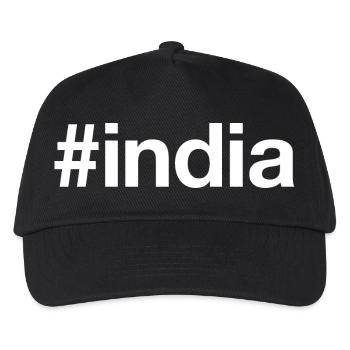 INDIA Hashtag - Kids’ Baseball Cap - black - Front