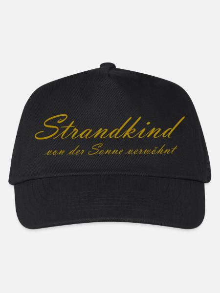 Strandkind von der Sonne verwöhnt - Kinder Basecap - Schwarz