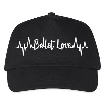 Ballett Liebe EKG Kardiogramm - Kinder Basecap - Schwarz - Vorne