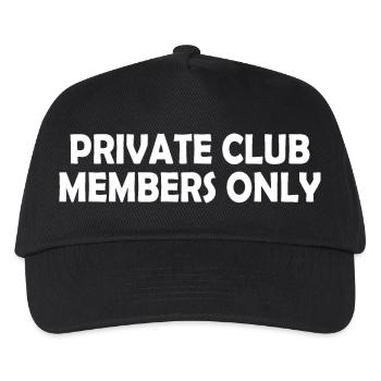 private club members only - Kinder Basecap - Schwarz - Vorne