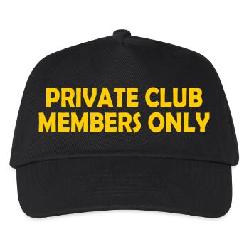 private club members only - Kinder Basecap - Schwarz - Vorne