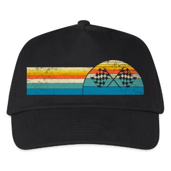 Race Flag Flag Symbol Icon Voitures Illustration - Kids’ Baseball Cap - black - Front