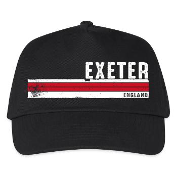 Exeter, England, Vintage-Design für Reisende - Kinder Basecap - Schwarz - Vorne