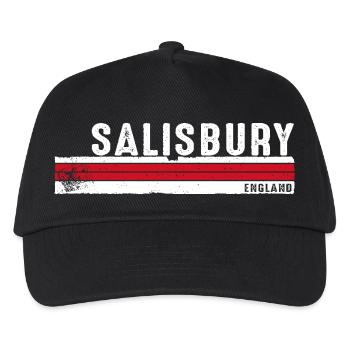 Vintage Salisbury England Retro Erbe - Kinder Basecap - Schwarz - Vorne