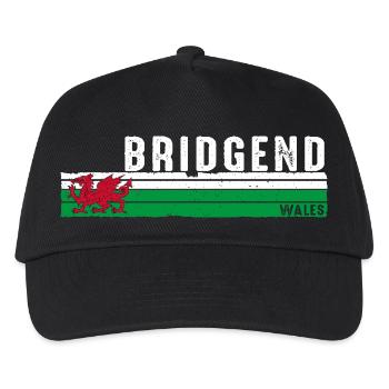 Bridgend Wales Scenic Heritage Retro Design - Kids’ Baseball Cap - black - Front