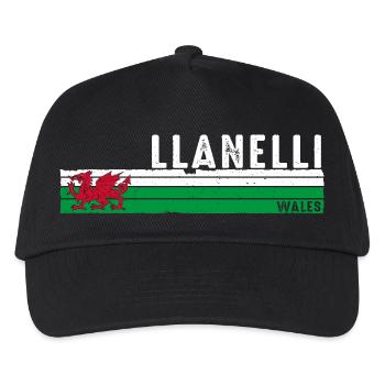 Llanelli: Ein walisisches Juwel in Carmarthenshire - Kinder Basecap - Schwarz - Vorne