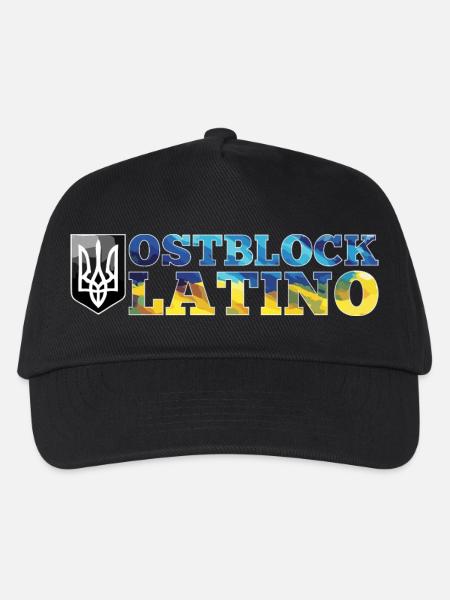 Ostblock Latino Ukrainer Ukraine Geschenk - Kinder Basecap - Schwarz