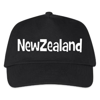New Zealand - Kiwi - Aotearoa Neuseeland Auckland - Kinder Basecap - Schwarz - Vorne