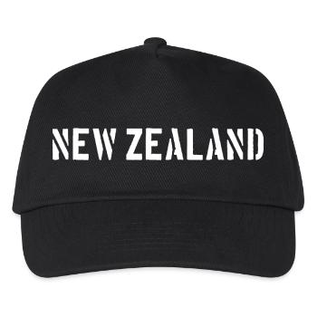 New Zealand - Kiwi - Aotearoa Neuseeland Auckland - Kinder Basecap - Schwarz - Vorne