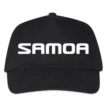 Samoa Logo - Polynesien - Pazifik - Südsee - Kinder Basecap - Schwarz - Vorne