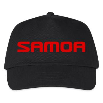 Samoa - Rugby - Südsee - Polynesien - Kinder Basecap - Schwarz - Vorne