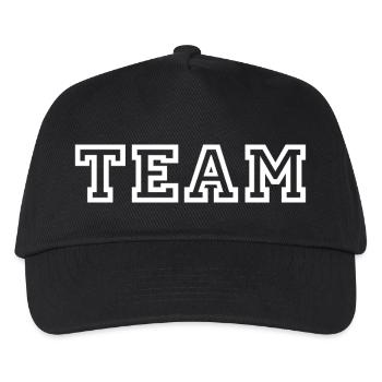 TEAM - Mannschaft - Sport - Kinder Basecap - Schwarz - Vorne