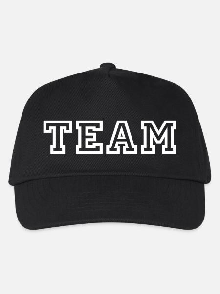 TEAM - Mannschaft - Sport - Kinder Basecap - Schwarz