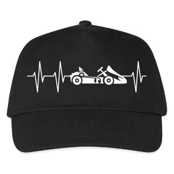 Gokart Heartbeat - Pouls du pilote de course - Casquette de baseball Enfant - noir - Devant