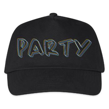 Party #party, Party tshirt - Kids’ Baseball Cap - black - Front
