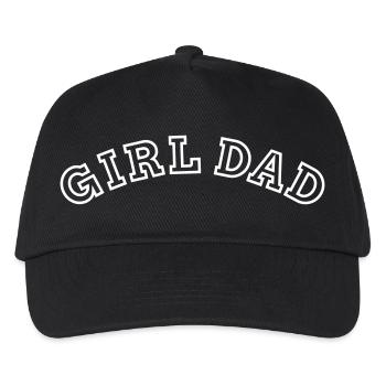 Girl Dad Vater einer Tochter Papa Vatertag - Kinder Basecap - Schwarz - Vorne